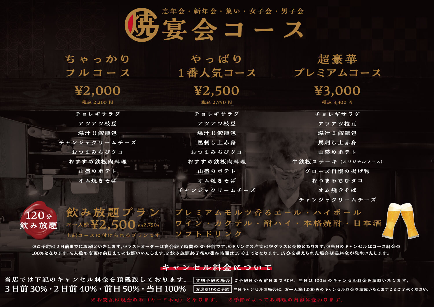 パーティー宴会メニュー画像